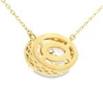 Oval Halo Lab-Grown Diamond Necklace - Image 4