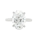 Oval Brilliant Solitaire Lab-Grown Diamond Ring - Image 4