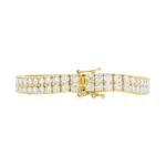 Double Row Lab-Grown Diamond Tennis Bracelet - Image 2
