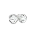 Halo Lab-Grown Diamond Stud Earrings - Image 2