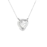 Heart Shape Halo Lab-Grown Diamond Pendant - Image 3