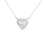 Heart Shape Halo Lab-Grown Diamond Pendant - Image 4