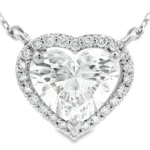 Heart Shape Halo Lab-Grown Diamond Pendant - Image 5