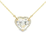 Heart Shape Halo Lab-Grown Diamond Pendant - Image 8