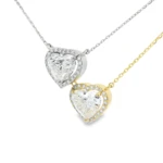 Heart Shape Halo Lab-Grown Diamond Pendant - Image 2
