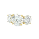 Round Brilliant Three-Stone Lab-Grown Diamond Ring - Image 3