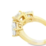 Round Brilliant Three-Stone Lab-Grown Diamond Ring - Image 4