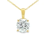 Round Brilliant Solitaire Lab-Grown Diamond Pendant