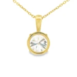 Round Brilliant Solitaire Lab-Grown Diamond Pendant - Image 4