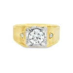 Two-Tone Heavy Prong Lab-Grown Diamond Ring