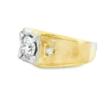 Two-Tone Heavy Prong Lab-Grown Diamond Ring - Image 2