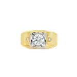 Two-Tone Heavy Prong Lab-Grown Diamond Ring - Image 3