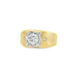 Two-Tone Heavy Prong Lab-Grown Diamond Ring - Image 4