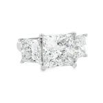 Princess Cut Three-Stone Lab-Grown Diamond Ring - Image 2