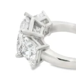Princess Cut Three-Stone Lab-Grown Diamond Ring - Image 4