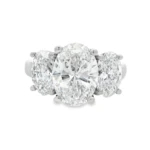 Oval Cut Three-Stone Lab-Grown Diamond Ring - Image 2