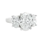 Oval Cut Three-Stone Lab-Grown Diamond Ring - Image 3