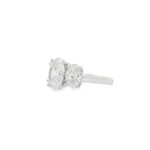 Oval Cut Three-Stone Lab-Grown Diamond Ring - Image 4