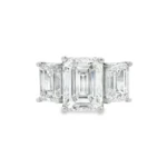Emerald Cut Three-Stone Lab-Grown Diamond Ring