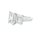 Emerald Cut Three-Stone Lab-Grown Diamond Ring - Image 3