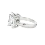 Emerald Cut Three-Stone Lab-Grown Diamond Ring - Image 4