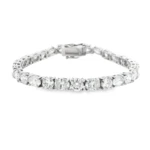 Alternating Oval and Round Diamond Tennis Bracelet