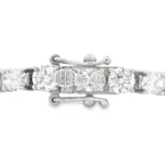 Alternating Oval and Round Diamond Tennis Bracelet - Image 2