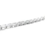 Alternating Oval and Round Diamond Tennis Bracelet - Image 3