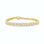 Double Row Lab-Grown Diamond Tennis Bracelet - Image 5