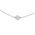 Bezel Lab-Grown Diamond Chain Necklace
