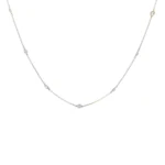 Bezel Lab-Grown Diamond Chain Necklace - Image 2