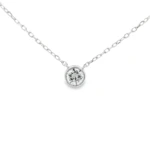 Bezel-Set Round Lab-Grown Diamond Necklace - Image 4