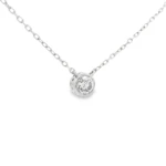 Bezel-Set Round Lab-Grown Diamond Necklace - Image 6