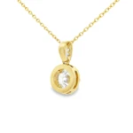 Round Halo Pendant with Diamond Bail - Image 4