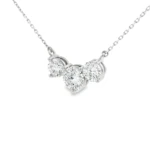 Classic Three-Stone Lab-Grown Diamond Necklace - Image 2