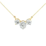 Classic Three-Stone Lab-Grown Diamond Necklace - Image 4