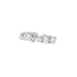 Three-Stone Lab-Grown Diamond Huggie Earrings