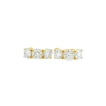 Three-Stone Lab-Grown Diamond Huggie Earrings - Image 6