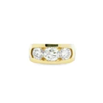 Round Brilliant Three-Stone Lab-Grown Diamond Ring