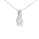 Elongated Drop Lab-Grown Diamond Necklace - Image 4