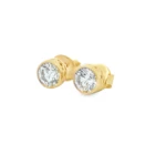 Bezel-Set Lab-Grown Diamond Stud Earrings - Image 4