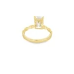 Emerald Cut Twisted Band Lab-Grown Diamond Ring - Image 8